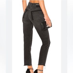 GRLFRND Karolina High-Rise Skinny Jean in Blackhearts